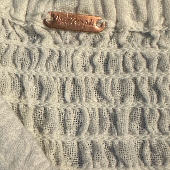 Free People Chloe Puff Sleeve white Blouse approx size Small not tag attached - Picture 10 of 11